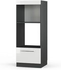Vicco Meuble pour Micro-Ondes Fame-Line, Blanc Brillant, 60cm, Modulable avec Autres Éléments de la Série Fame-Line