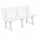 Banc de Jardin en PVC Blanc pour Terrasse 145x49x74 cm