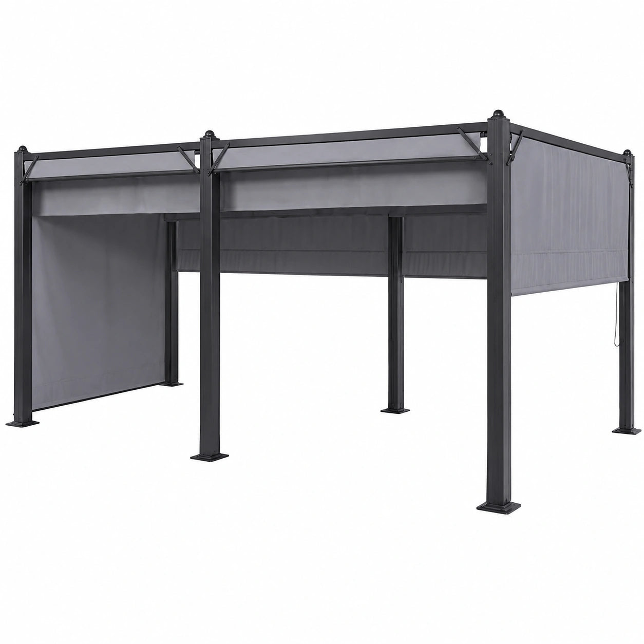 Pergola Aluminium avec Toit en Polycarbonate 3x6m, Id¨¦ale pour Terrasse, Protection UV et Hydrofuge
