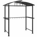 Pavillon de Barbecue avec ¨¦tag¨¨res Lat¨¦rales Anthracite en Acier 210x114x230cm