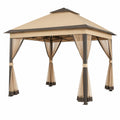 Tonnelle Ext¨¦rieure avec Moustiquaires 3,3 x 3,3 m pour Jardin et ¨¦v¨¦nements