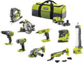 RYOBI Kit 9 Outils 18V ONE+ avec Accessoires et Chargeur