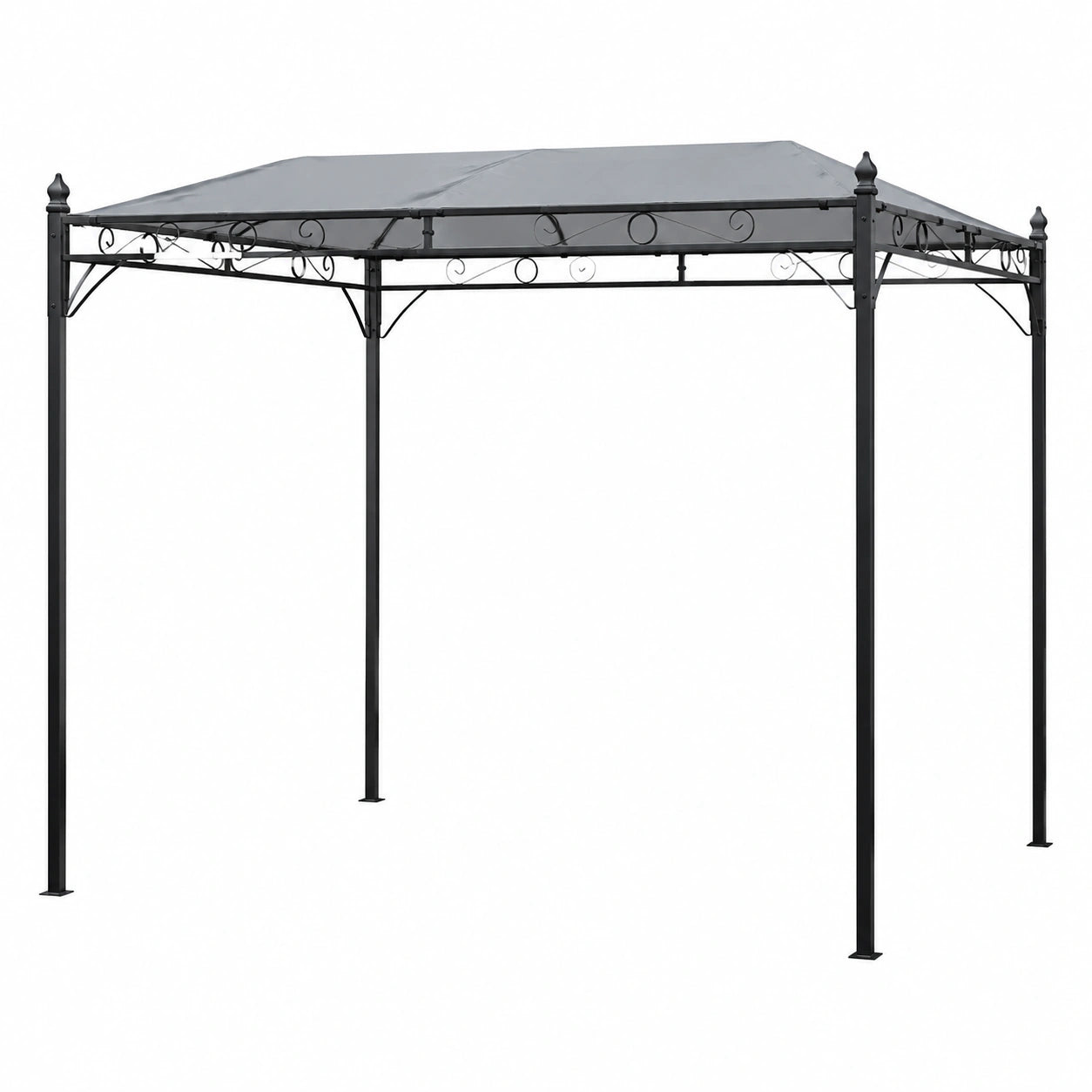 Abri de jardin inclinable en m¨¦tal 3x2.5 m - Gris