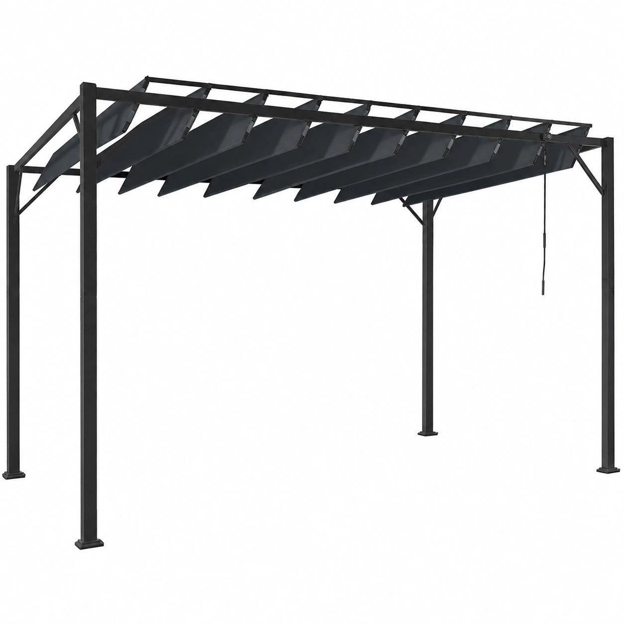 Pergola en Aluminium ¨¤ Lames Orientables 3x4 M Gris