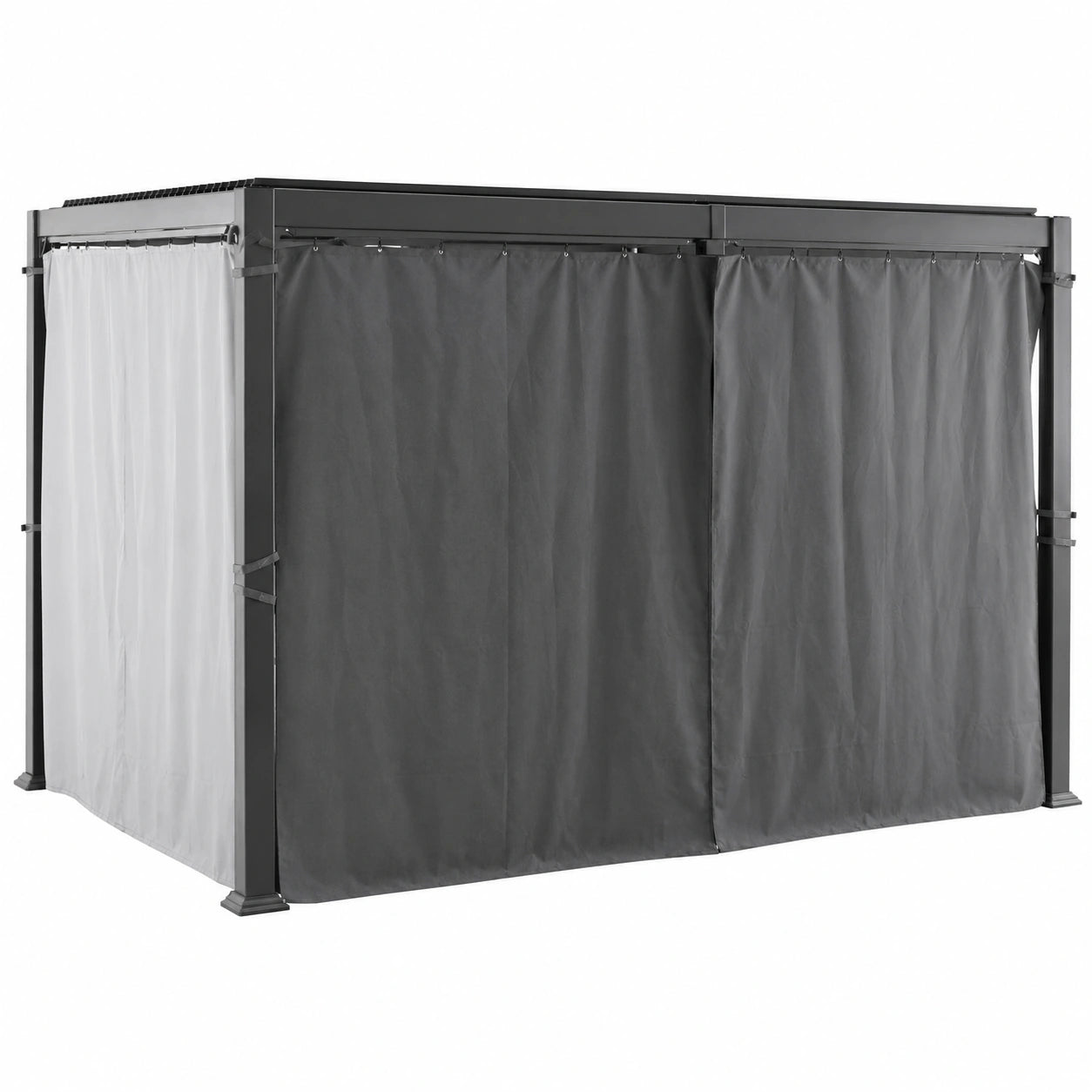 Ensemble de 6 Rideaux Opaques pour Pergola 4x3 m, Imperm¨¦able