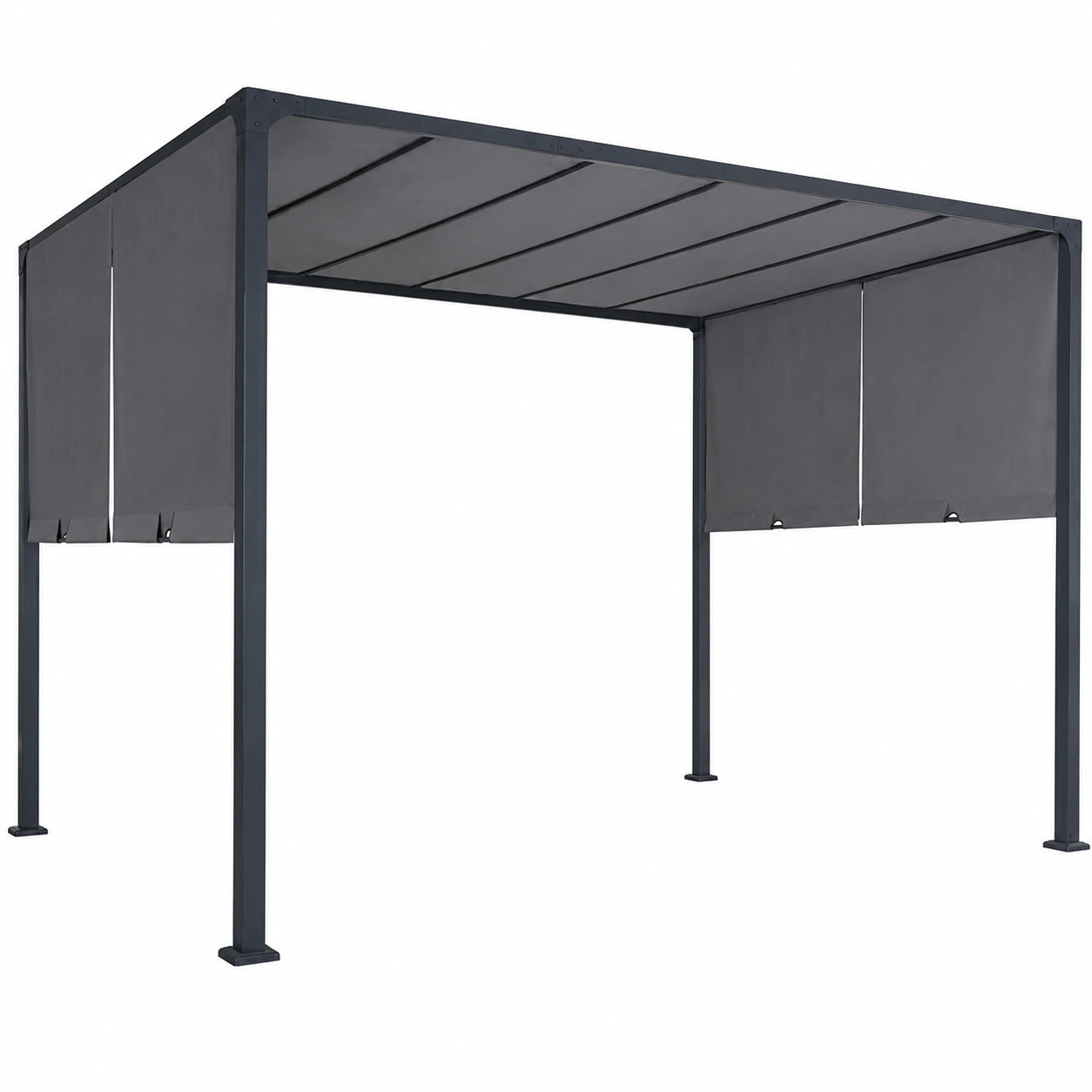 Pergola de Jardin Coulissante 3x4 M Toile Anthracite