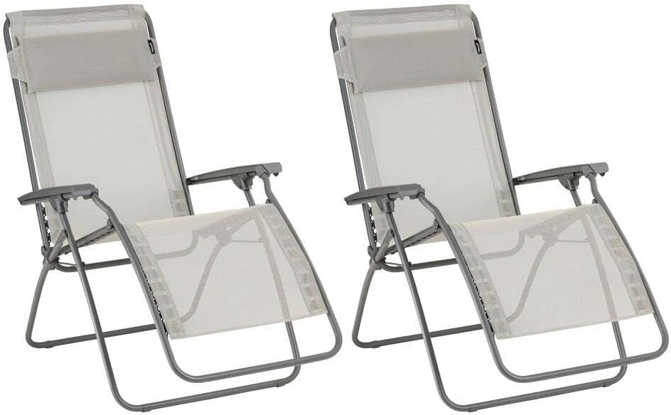 Fauteuils Relax Lafuma Zero Gravité x2 - Confort Extérieur, Fabriqués en France, Résistants aux Intempéries