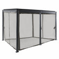 Moustiquaire pour Pergola en Graphite avec 6 Rideaux