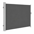 Store lat¨¦ral extensible en aluminium 200 x 350 cm, brise-vue et protection solaire pour balcon et jardin, anthracite