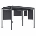 Pergola Bioclimatique en Acier avec Lames Orientables et Stores