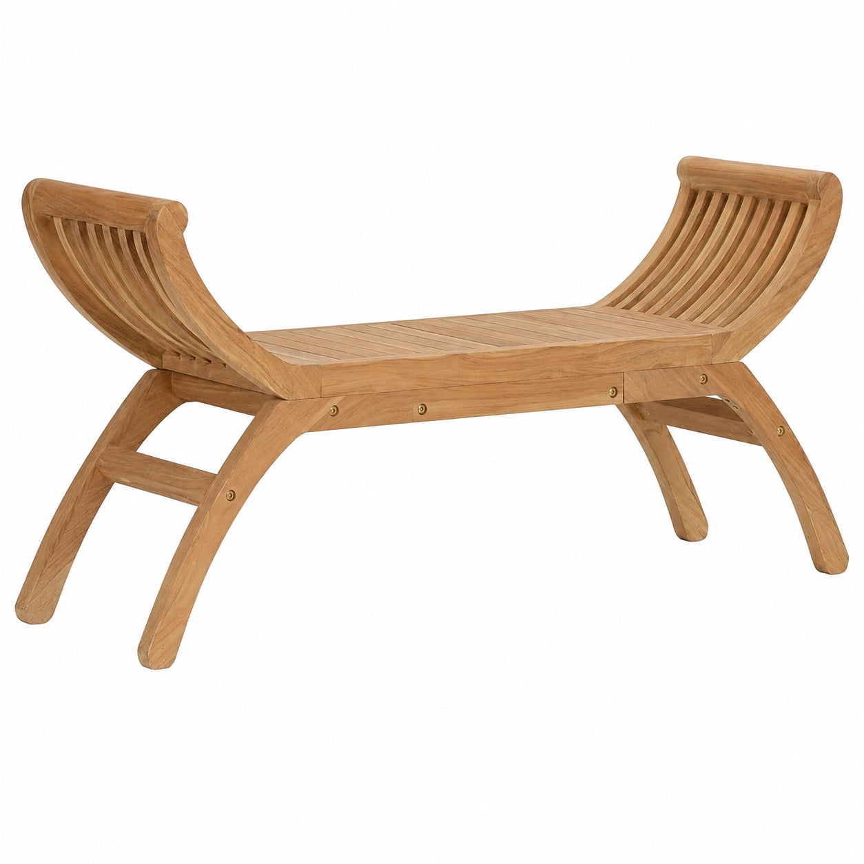 Banc de jardin en bois de teck massif 126 cm