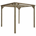 Pergola autoportante en bois pour jardin ext¨¦rieur 240 x 240 x 240 cm