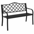 Banc de Jardin en Fonte 2 Places Style Antique avec Dossier