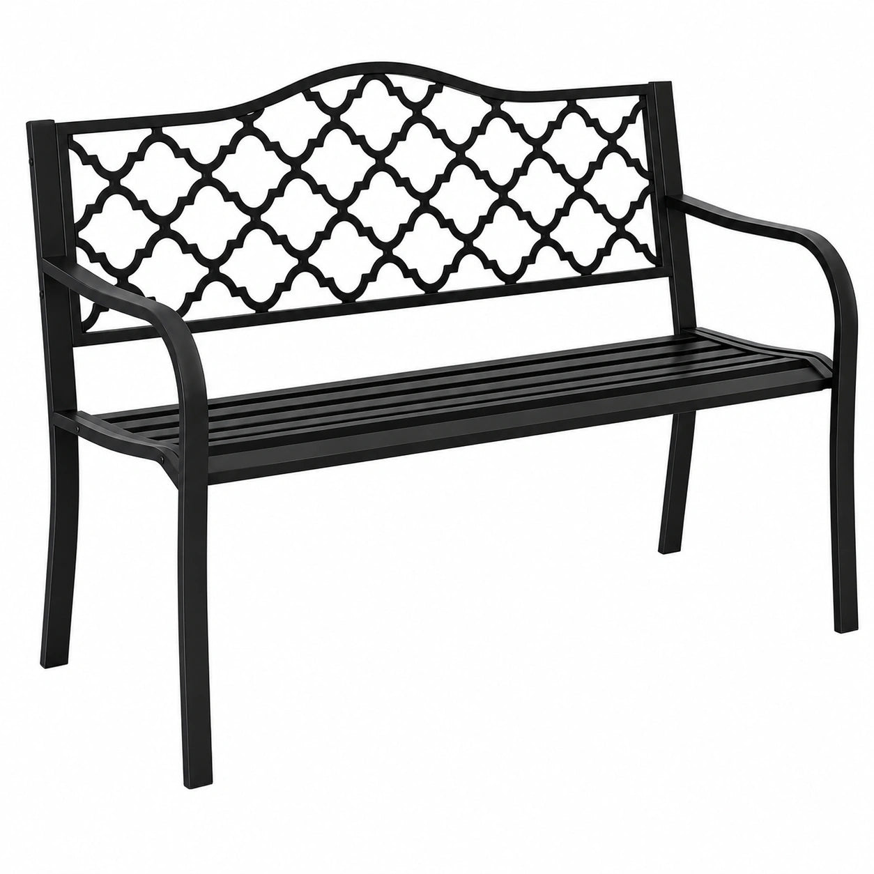 Banc de Jardin en Fonte 2 Places Style Antique avec Dossier