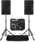 Système Sono 1600W avec Mixeur, Micros UHF, Enceintes et Bluetooth