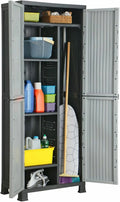 Armoire de Rangement en Plastique pour Extérieur 68x39x171,5 cm