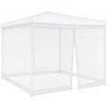 Moustiquaire universelle pour pergola 3x3 m, fermeture ¨¦clair, blanc