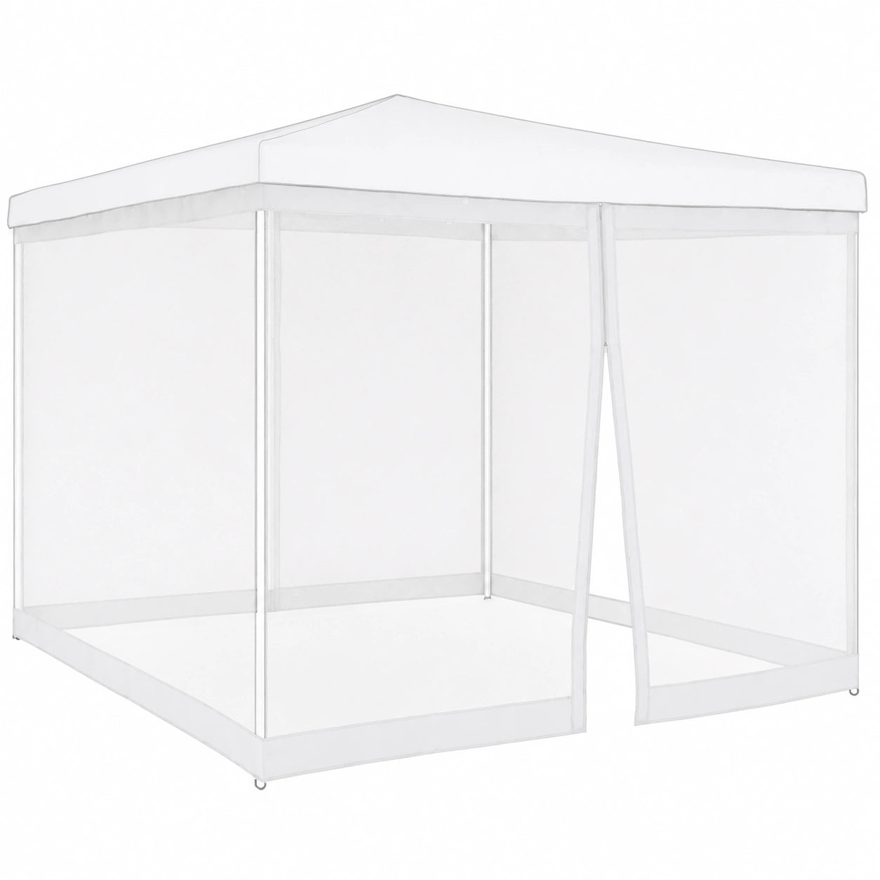 Moustiquaire universelle pour pergola 3x3 m, fermeture ¨¦clair, blanc