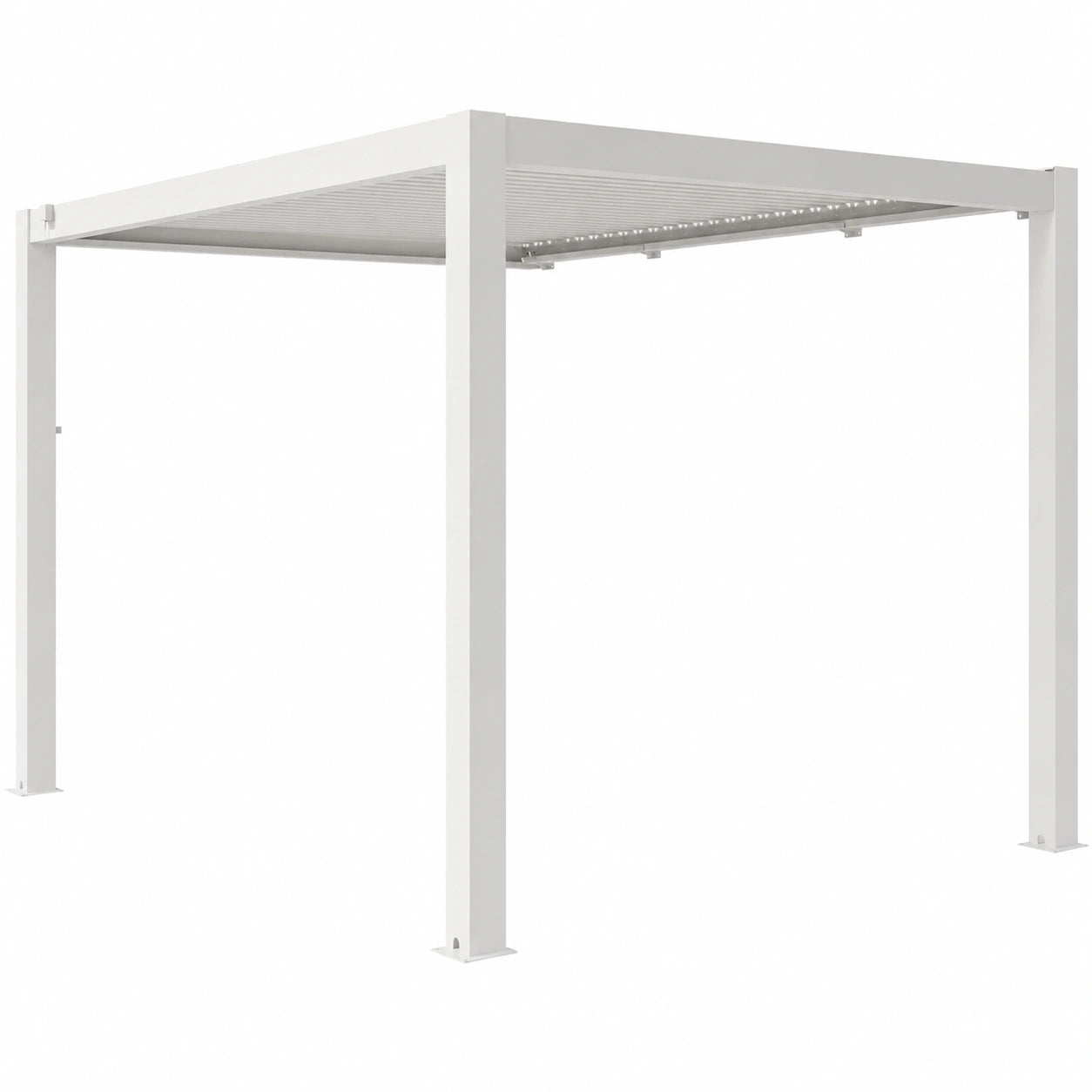 Pergola Murale 3x4 m en Aluminium ¨¤ Lames Orientables