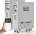 ECO-WORTHY Batterie Lithium 48V 314Ah, Stockage Énergie 32,2 kWh avec BMS 200A et Connectivité Bluetooth/WLAN