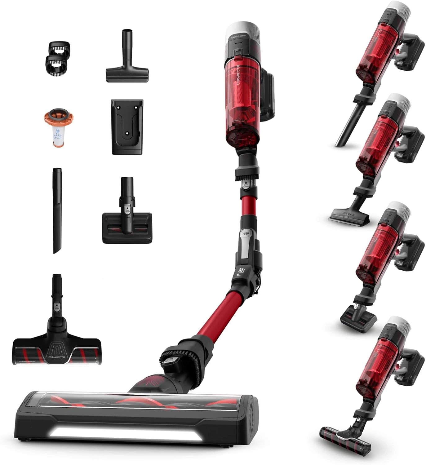 Aspirateur Balai Sans Fil Rowenta X-Force Flex 9.60, Haute Performance, 45 Min d'Autonomie, Léger et Flexible