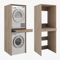 PLATAN ROOM Armoire multifonction avec étagère coulissante pour lave-linge et sèche-linge, chêne Sonoma, 187x65x66 cm