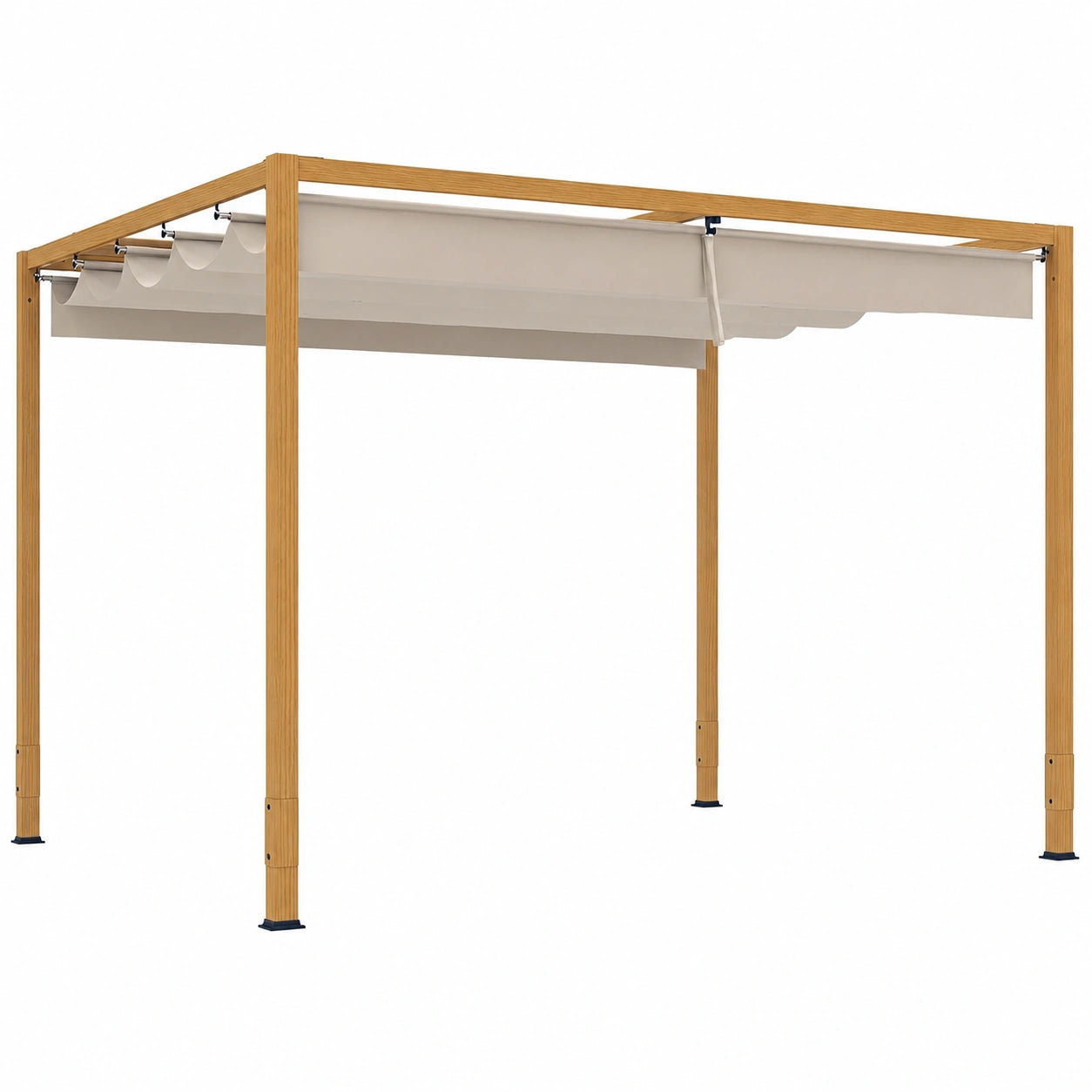 Tonnelle de Jardin Aluminium avec Toit R¨¦tractable 4 x 3 m