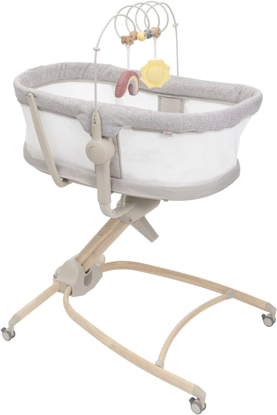 Chicco Baby Hug 4 en 1 Polyvalent: Berceau, Transat, Chaise Haute et de Table avec Hauteur Réglable, Jeu et Tissu Respirant