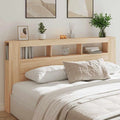 Tête de lit LED chêne Sonoma 200x18,5x103,5 cm en bois manufacturé