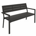 Banc de jardin en aluminium et polystyr¨¨ne effet bois r¨¦sistant
