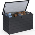 Coffre de Rangement en Métal Résistant 810L Anthracite pour Jardin