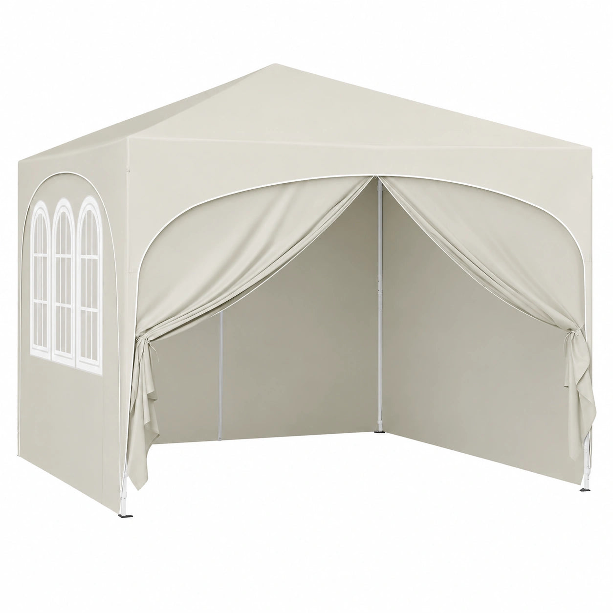 Tonnelle de Jardin Imperm¨¦able 3x3m avec Parois et Hauteur R¨¦glable