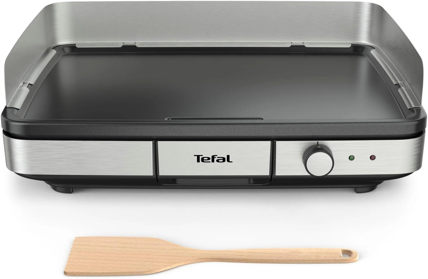 Plancha Électrique Tefal XXL pour 10-12 Personnes, Utilisation Intérieure et Extérieure, Anti-éclaboussures, Thermostat Ajustable, Inox