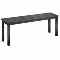 Banc d'ext¨¦rieur 2 places en m¨¦tal sans dossier, lattes effet bois