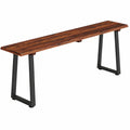 Banc de Jardin Industriel en Bois et Acier pour Ext¨¦rieur, Capacit¨¦ 240 kg