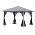 Tonnelle Ext¨¦rieure avec Moustiquaire, Pergola Pliante Imperm¨¦able 4x4m