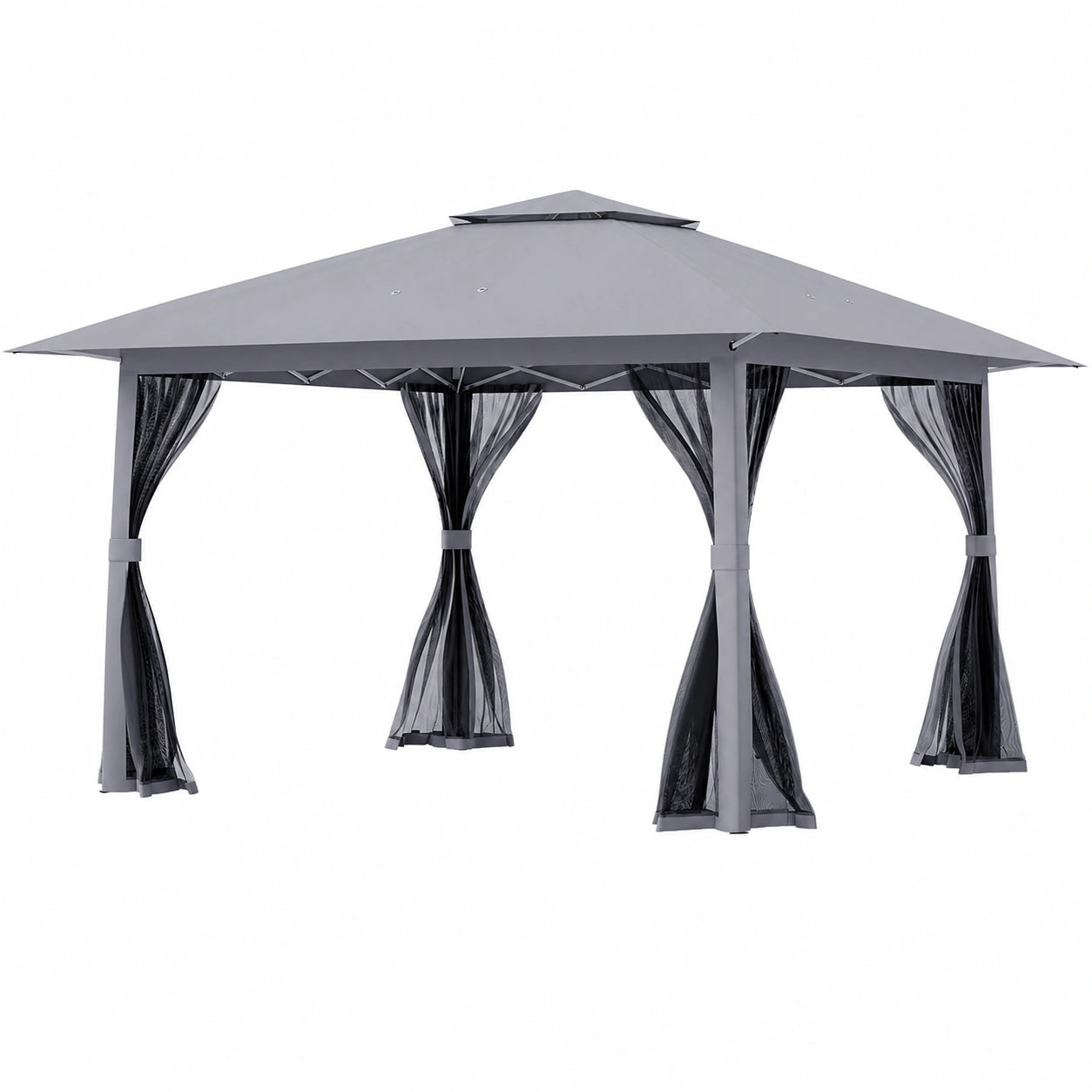 Tonnelle Ext¨¦rieure avec Moustiquaire, Pergola Pliante Imperm¨¦able 4x4m