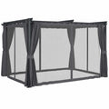 Pergola avec Moustiquaire et Rideaux, Toit R¨¦tractable 3x4M