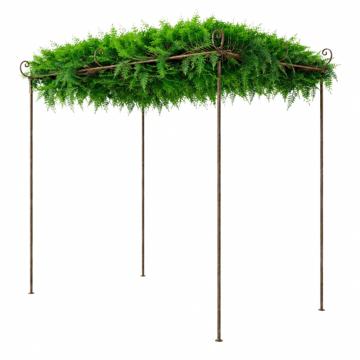 Pergola de Jardin en Fer Marron Antique 3x3x2,5 m