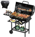 Barbecue à Charbon XXL avec Thermomètre, Tiroir à Cendres et Gants Anti-Chaleur