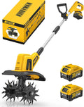 Motobineuse Électrique sans Fil 20V, 360 TR/Min, avec 2 Batteries 4,0 Ah et Chargeur, Largeur 23 cm, Profondeur 17 cm pour Jardin