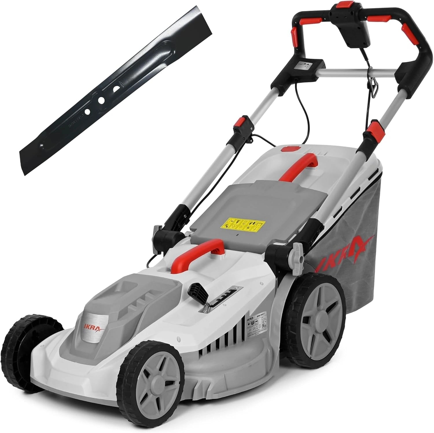 Tondeuse à gazon électrique IKRA 2000W, 43cm, avec lames de rechange et kit mulching