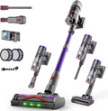 Aspirateur Balai Sans Fil 600W 58KPa, Autonomie 75min, Écran LED, Brosse Anti-Emmêlement