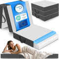 Matelas Pliable Confort 90x200 cm, Mousse Viscoélastique 15 cm, Lit d'Appoint Enfant et Adulte, Housse Amovible