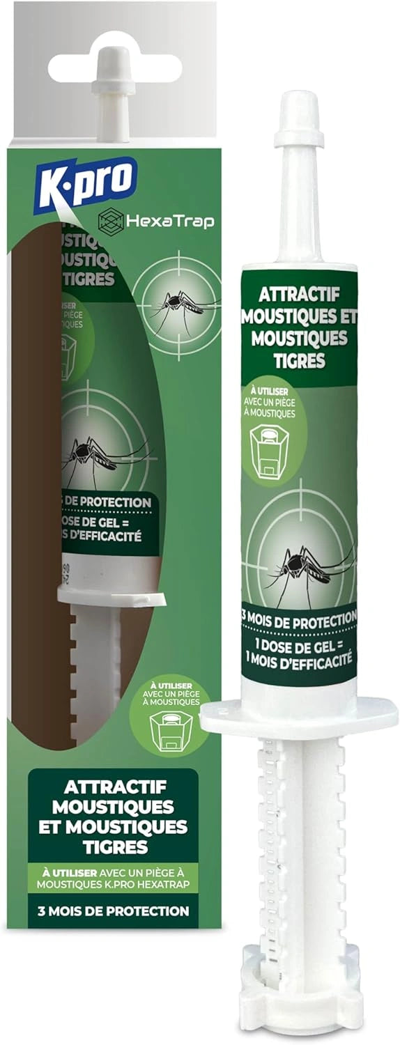 K.PRO Solution Anti-Moustiques 30g | Compatible avec Pièges Électriques, Efficace Contre Moustiques et Moustiques Tigres, Portée 300 m², Sécuritaire et Inodore