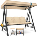 Balancelle de Jardin 3 Places avec Toit et Coussin - Capacités 360 kg - Antidérapante et Imperméable