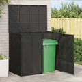 Ensemble de 2 conteneurs à déchets anti-UV en polyéthylène avec cadre en acier, 130x80x115cm