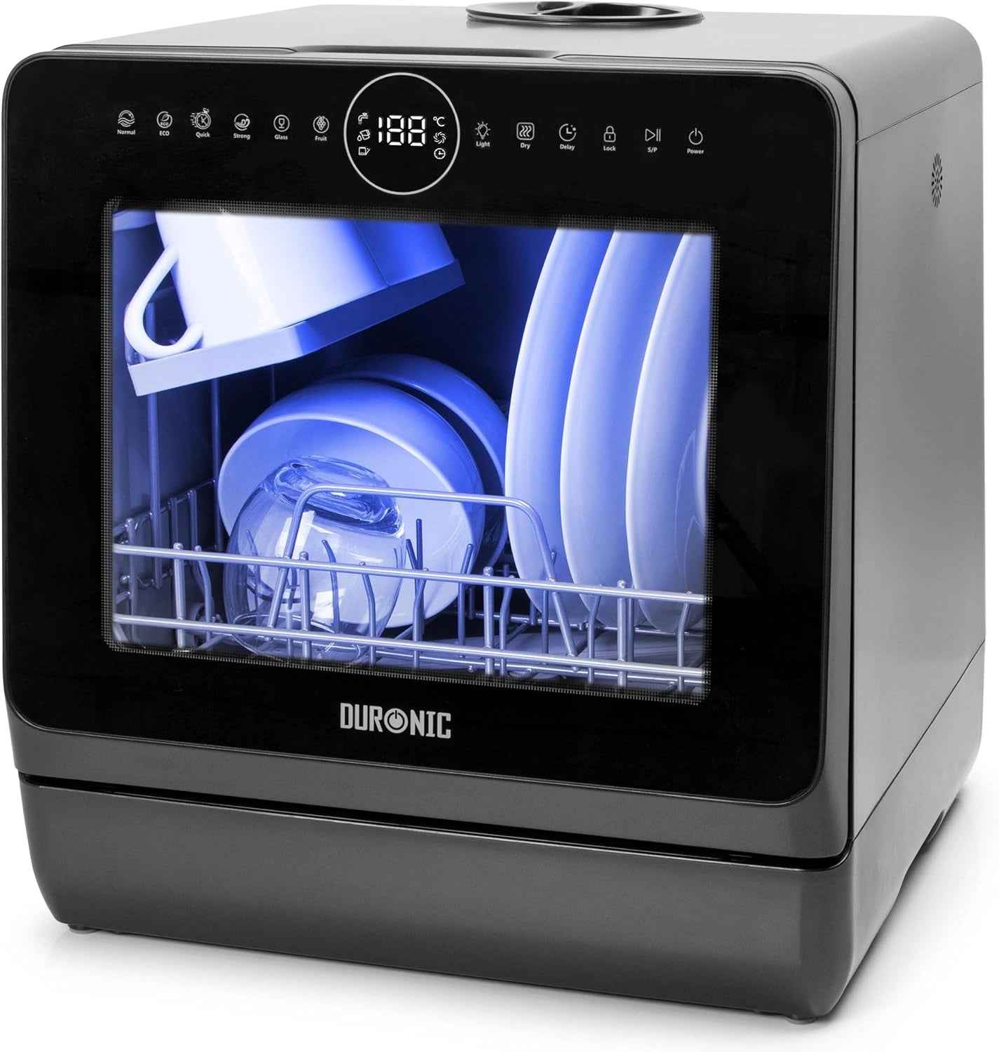 Lave-vaisselle Compact Duronic DW5 BK 950W, 7 Programmes, Séchage Efficace