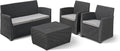 Ensemble de Tables Mia avec Espace de Rangement en Graphite