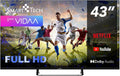 Téléviseur LED 109cm Full HD Smart 43 Pouces VIDAA - Accès Molotov, Netflix, Prime Video, YouTube - 3 HDMI, 2 USB, Mode Hôtel